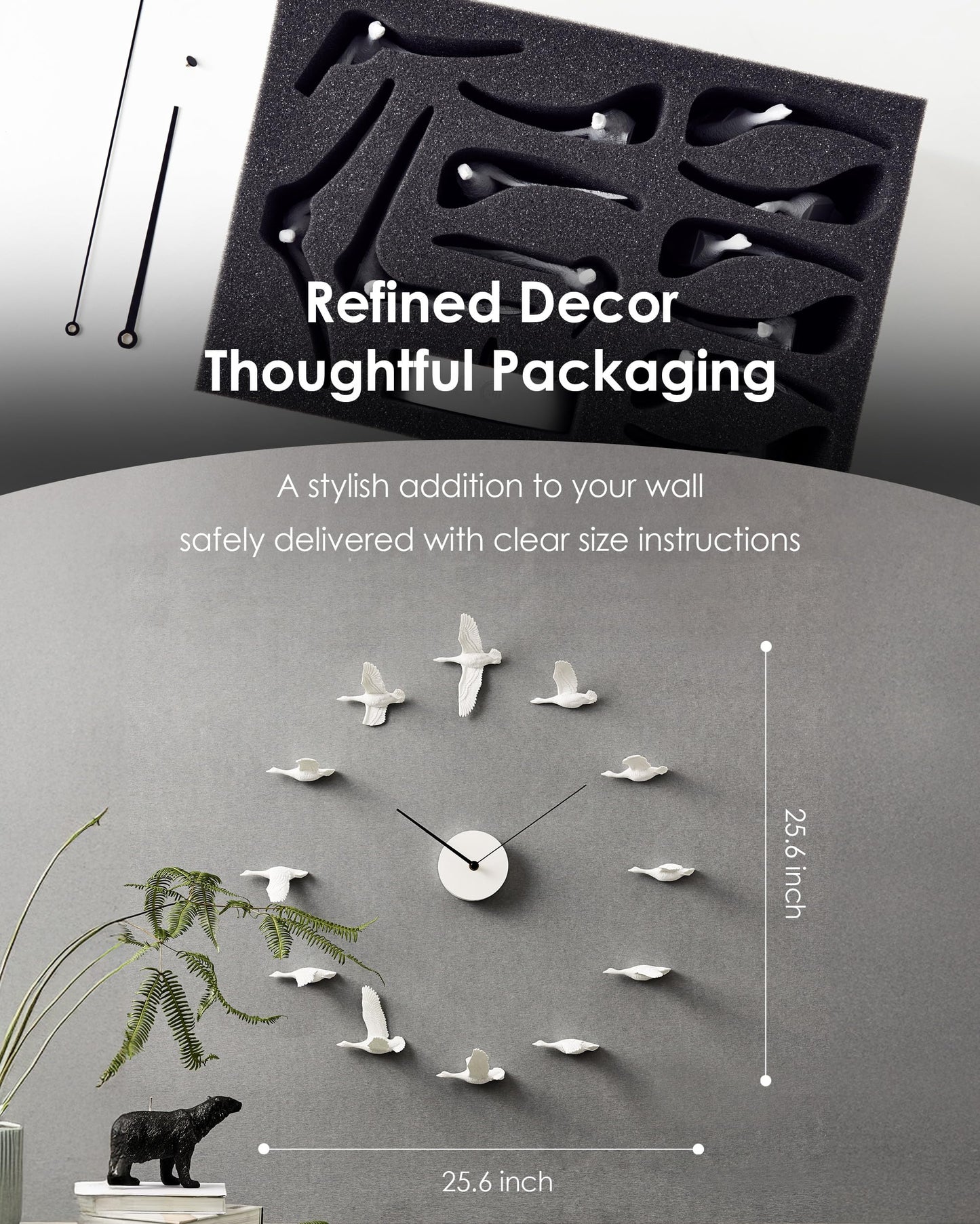 Haoshi Migrant Bird Decorative Wall Clock
