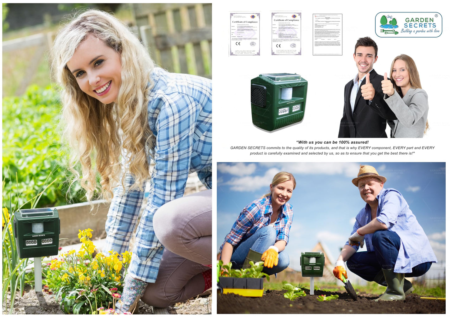 Ultrasonic Animal Deterrent for Garden Protection