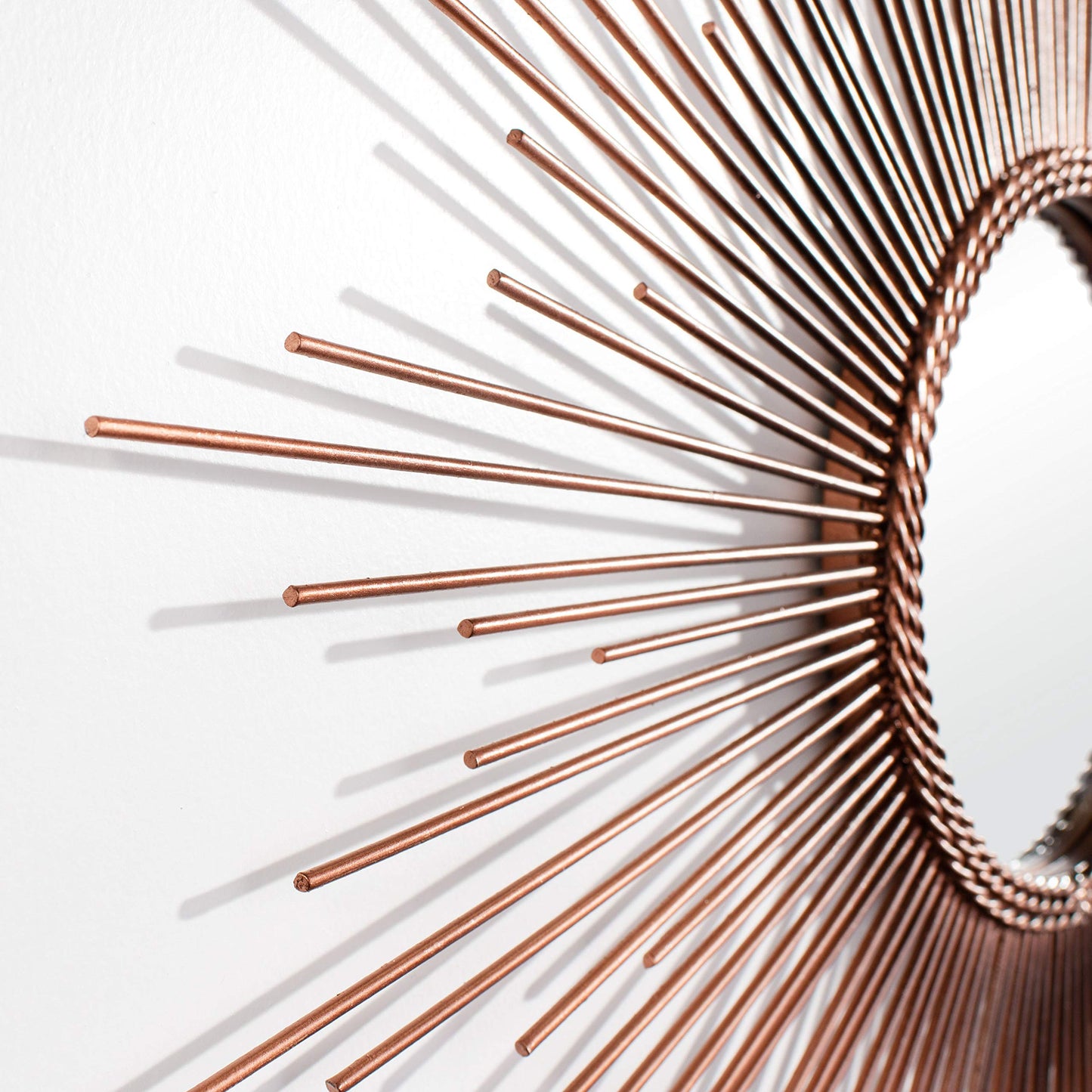 Copper-Toned Sunburst Mirror