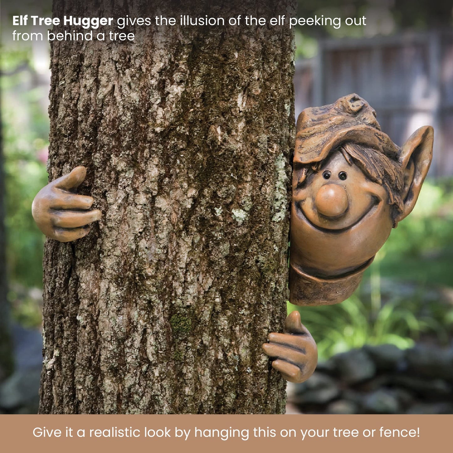 Elf Tree Hugger Yard Decoration