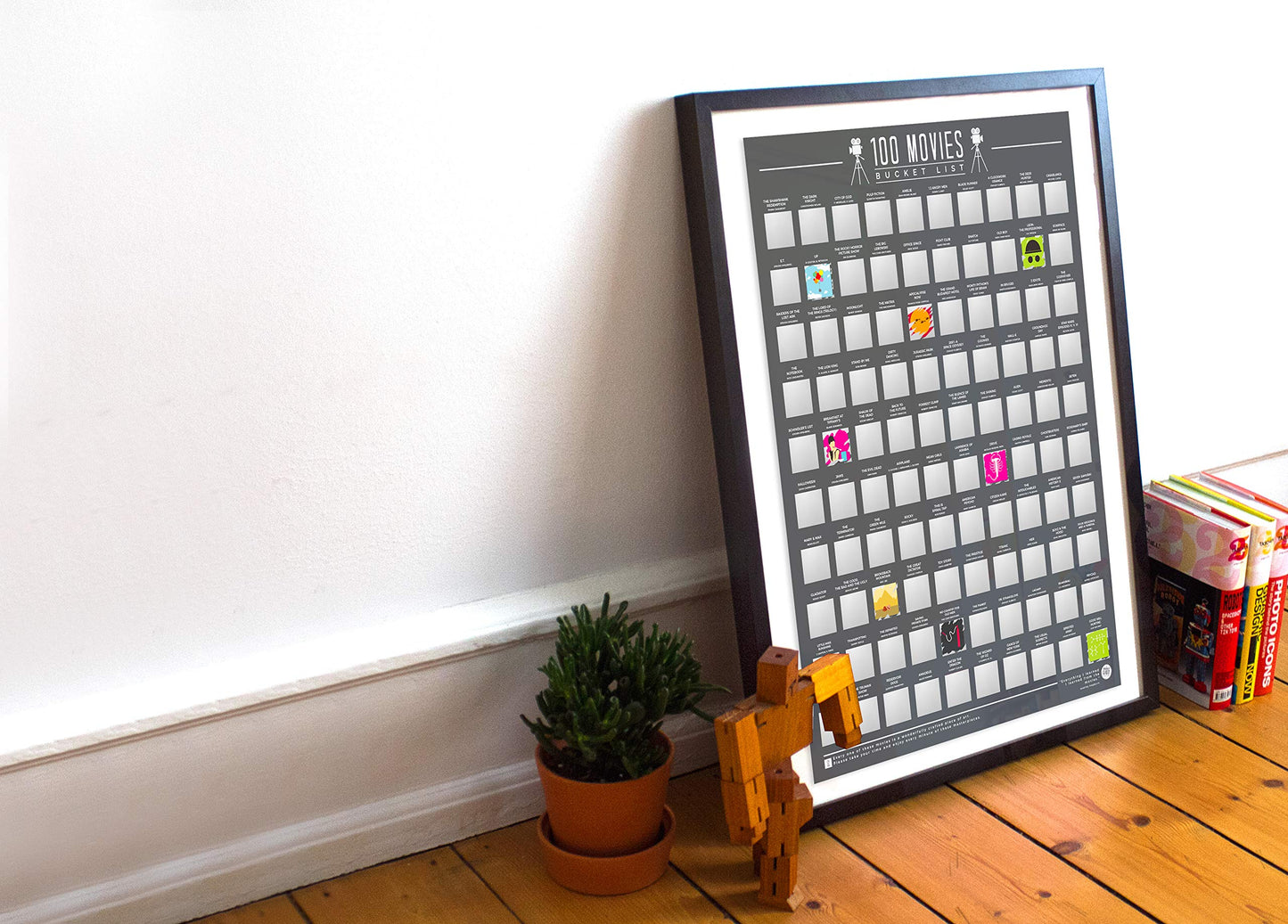100 Movies Scratch Off Poster - Cinema Bucket List