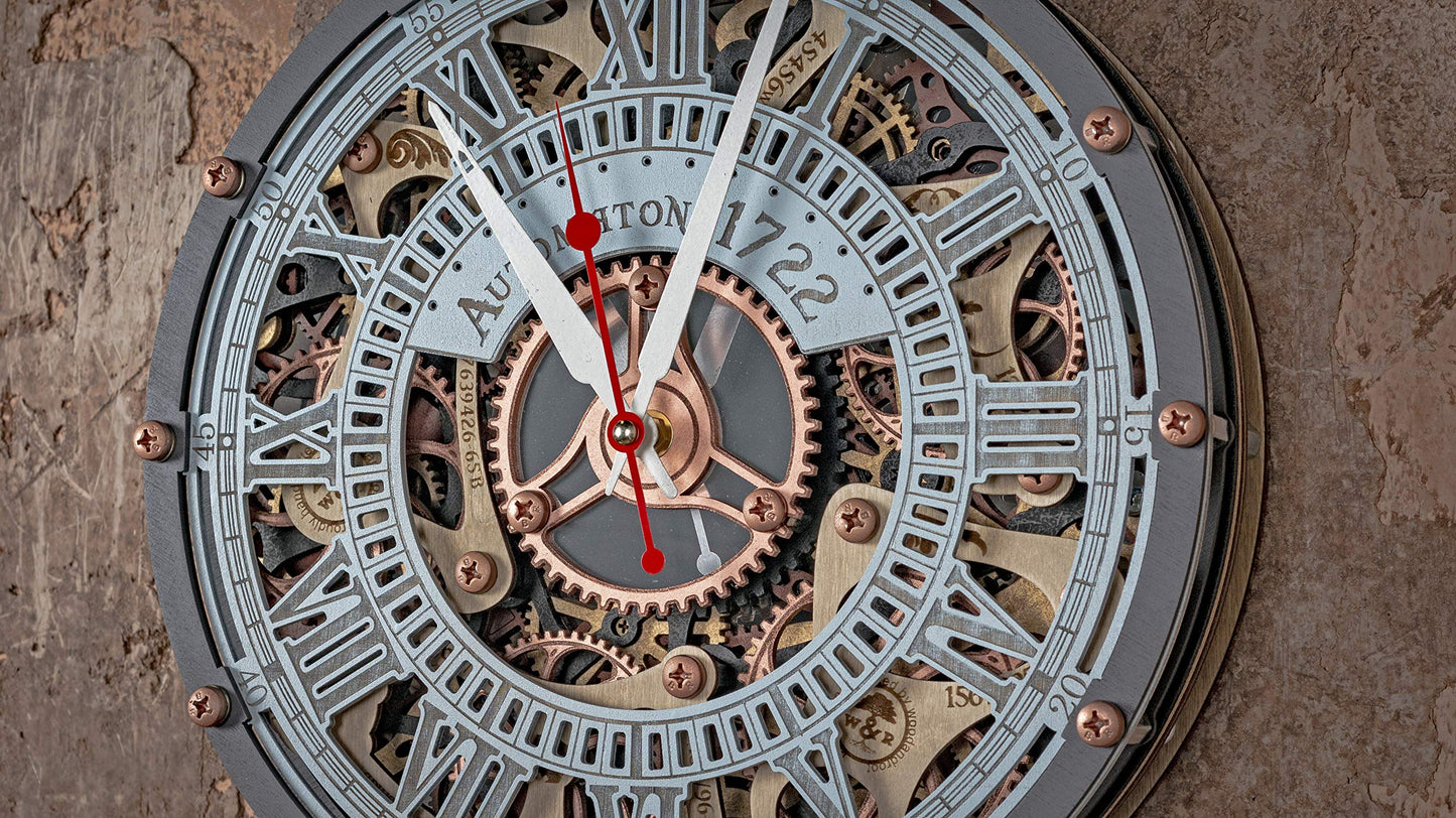Automaton Skeleton Wall Clock