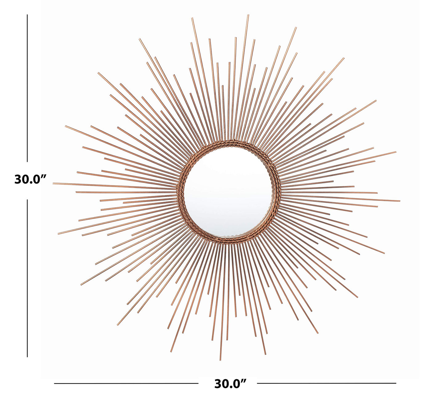 Copper-Toned Sunburst Mirror