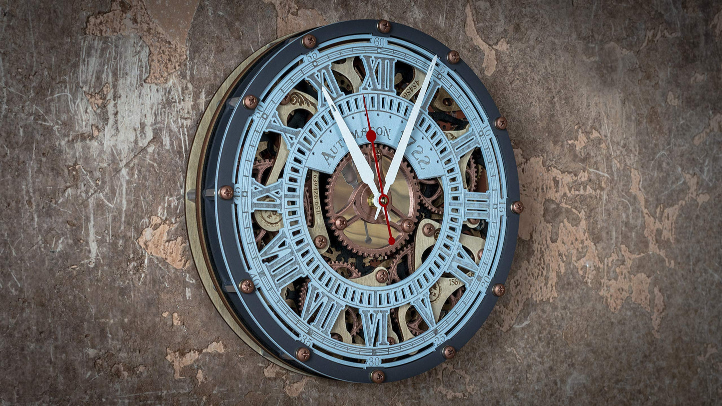 Automaton Skeleton Wall Clock
