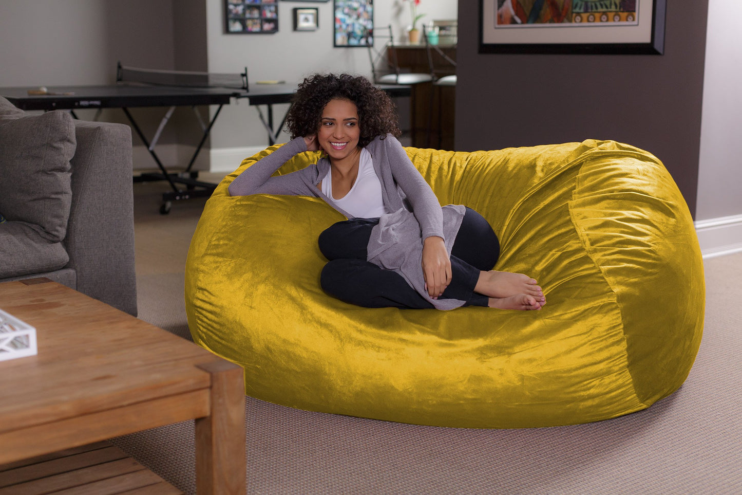 Plush Bean Bag Sofa