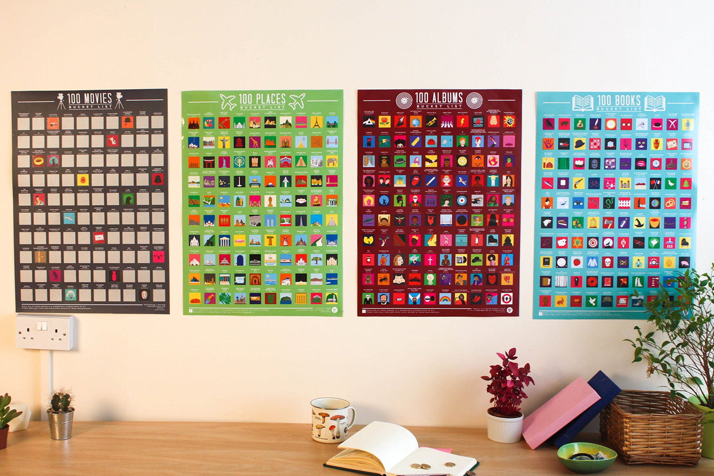 100 Books Scratch Off Poster - Reading Bucket List