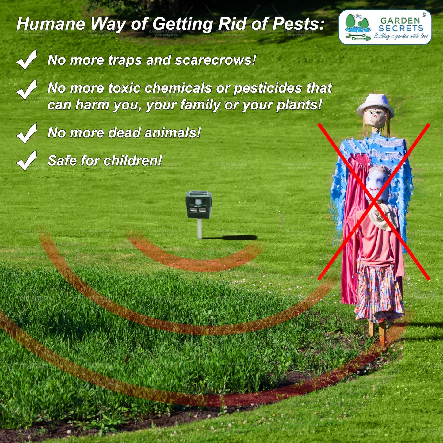 Ultrasonic Animal Deterrent for Garden Protection