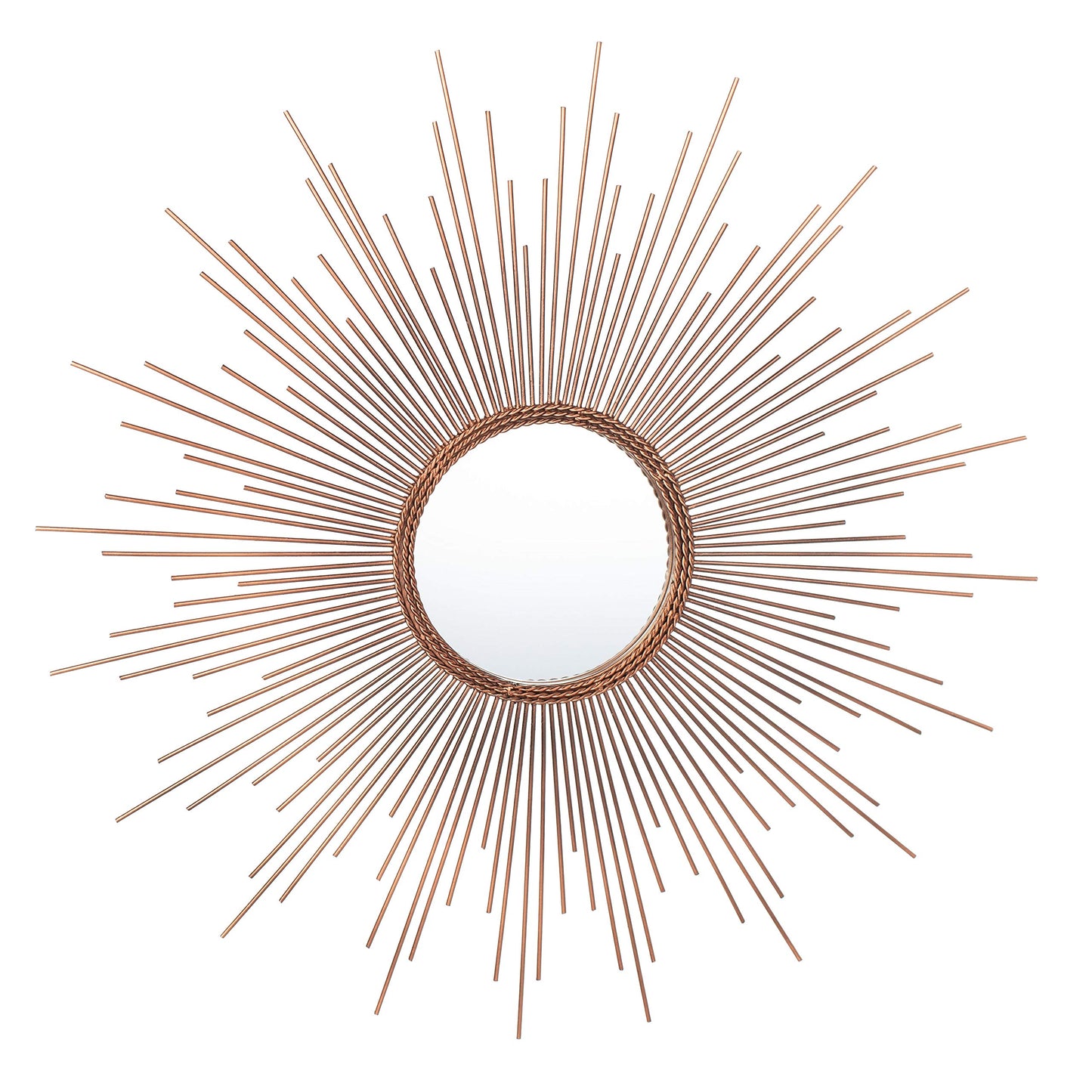 Copper-Toned Sunburst Mirror