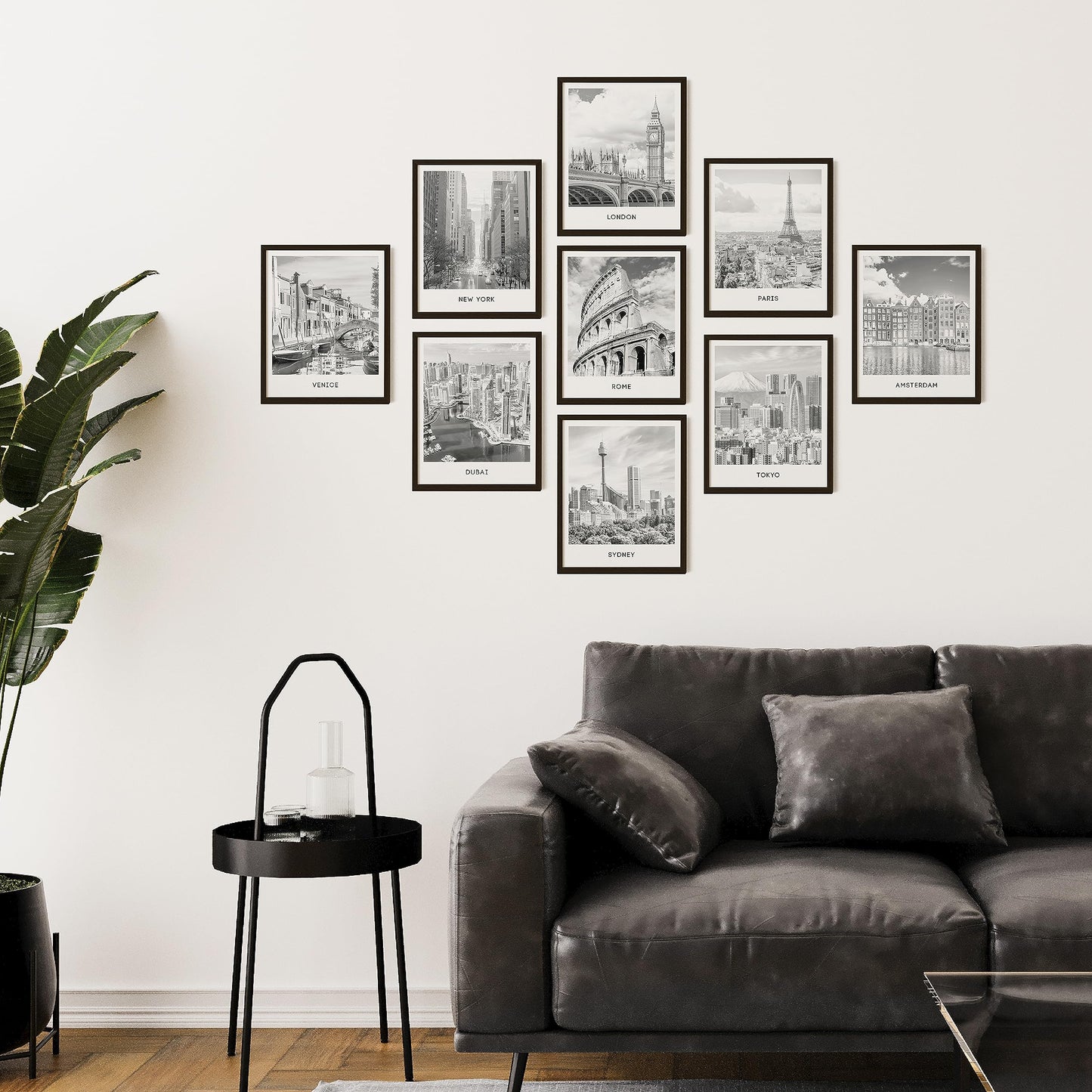 Black and White City Wall Art Print