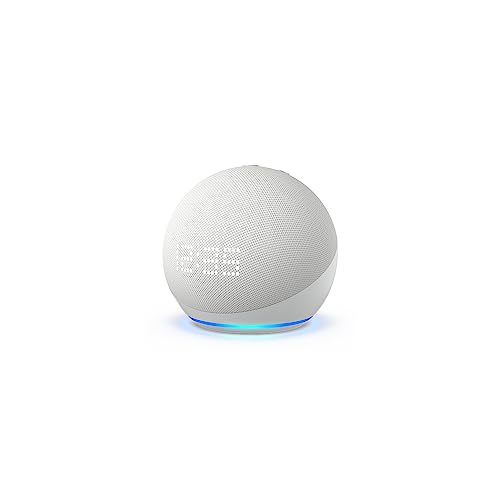 Echo Dot (5th Gen) with Clock - Glacier White