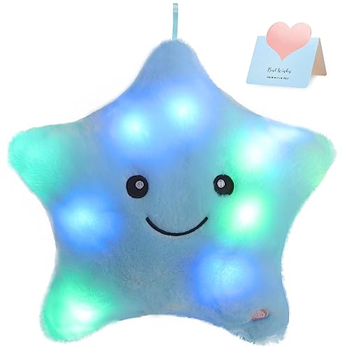 LED Twinkle Star Plush Pillow