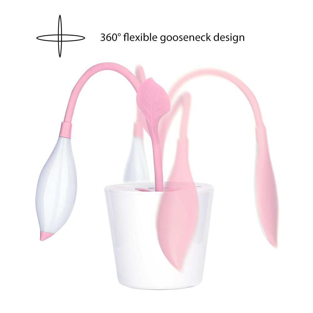 LED Desk Lamp with Pen Holder - Pink