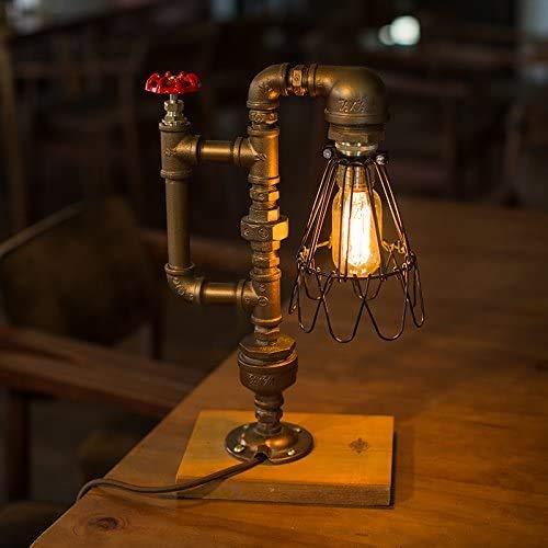 Vintage Kettle Style Pipe Desk Lamp