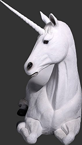 LM Treasures Unicorn Bench Mythical Prop Resin Horse Statue