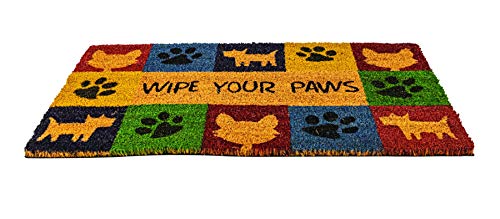 Wipe Your Paws Vinyl-Backed Natural Coir Doormat