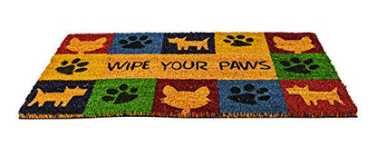 Wipe Your Paws Vinyl-Backed Natural Coir Doormat