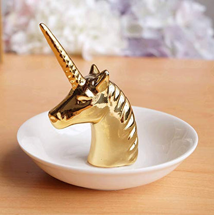 Gold Unicorn Ring Dish Holder