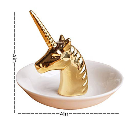 Gold Unicorn Ring Dish Holder