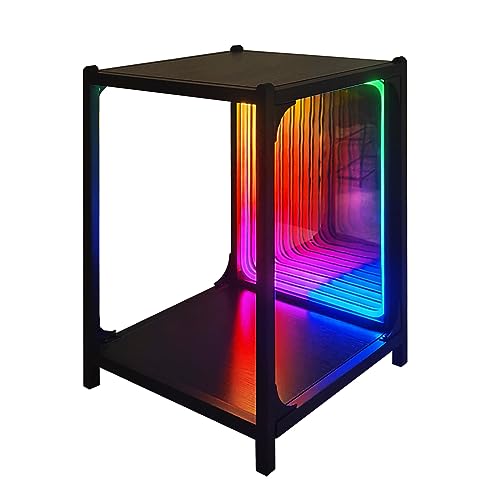 Storage Cabinet with LED Infinity Mirror Light