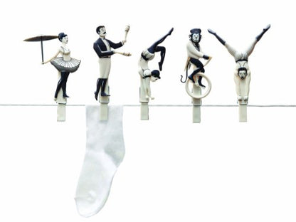 Circus Acrobats Clothes Pins Set