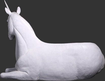 LM Treasures Unicorn Bench Mythical Prop Resin Horse Statue