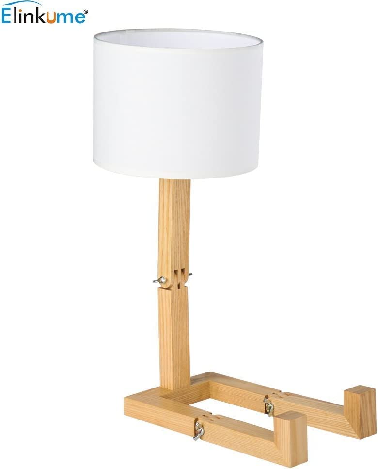 Cute Desk Lamp - Wooden Robot