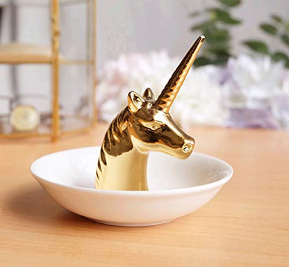 Gold Unicorn Ring Dish Holder