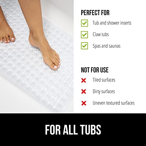 Gorilla Grip Non-Slip Bath Mat with Suction Cups