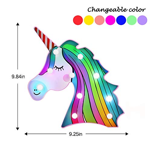 Colorful Unicorn Night Light