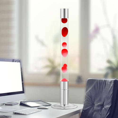 30-Inch Liquid Motion Lamp (Red Wax + White Liquid)