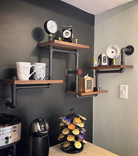 Rustic Modern Ladder Pipe Shelf