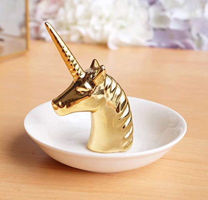 Gold Unicorn Ring Dish Holder