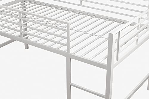 Junior Twin Metal Loft Bed with Slide