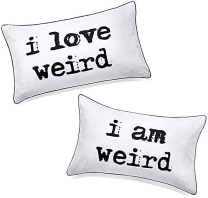 I Love Weird Couple Pillowcases