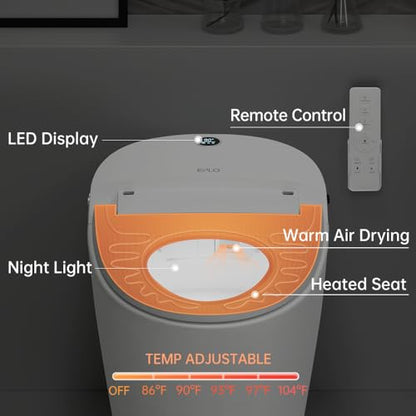 Modern Smart Bidet Toilet - LED Display