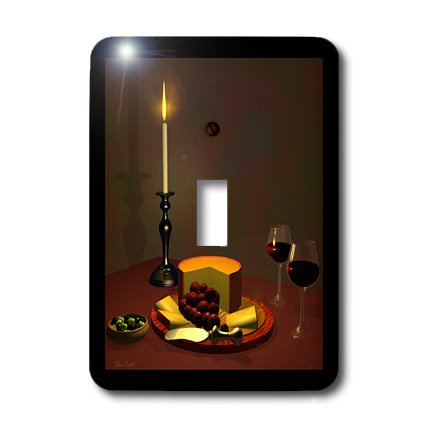 Aged Cheese and Fine Wine 3D Artwork Light Switch