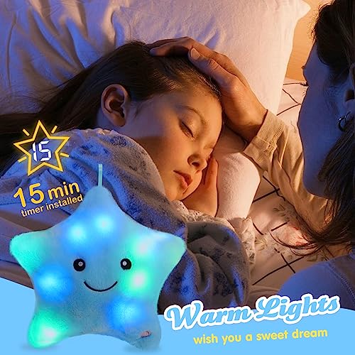 LED Twinkle Star Plush Pillow