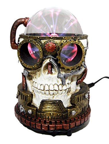 Steampunk Skull Plasma Ball Lamp