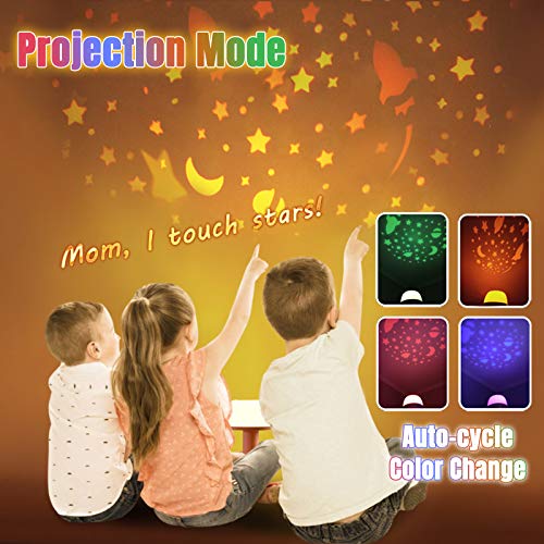 Toddler Night Light Lamp with Star Projector