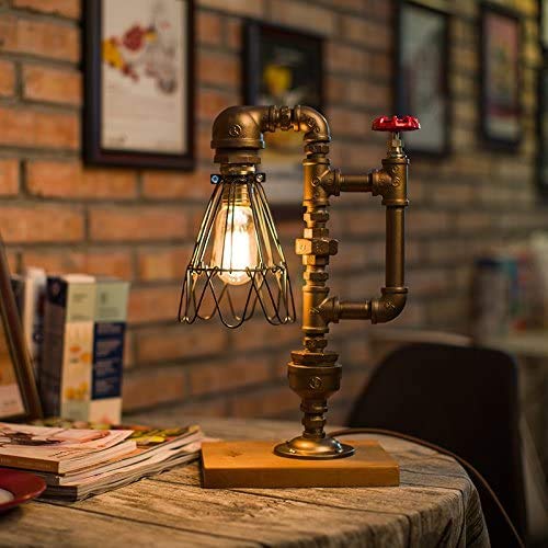 Vintage Kettle Style Pipe Desk Lamp