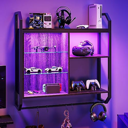 Gaming Floating Shelves with LED