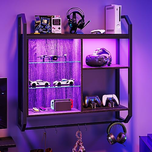 Gaming Floating Shelves with LED