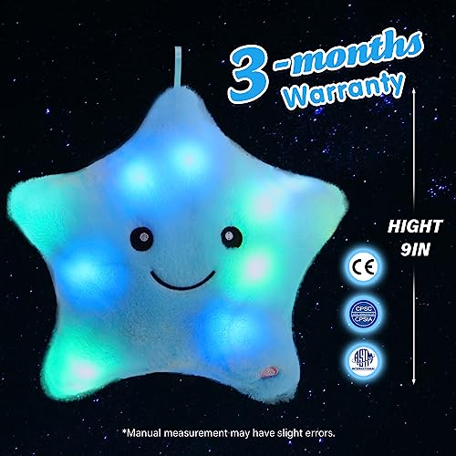 LED Twinkle Star Plush Pillow