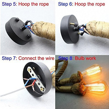 Retro Hemp Rope Lights