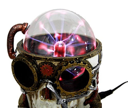 Steampunk Skull Plasma Ball Lamp