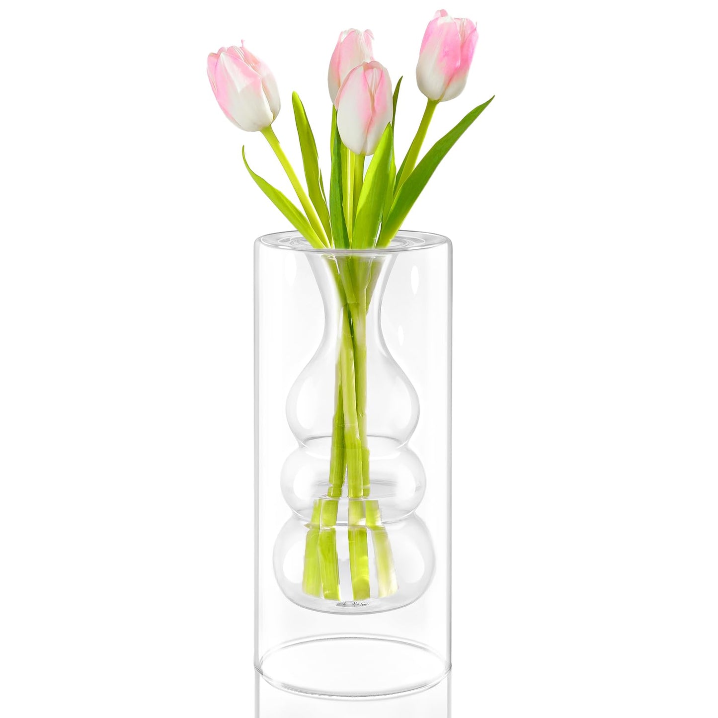 Clear Glass Bubble Flower Vase