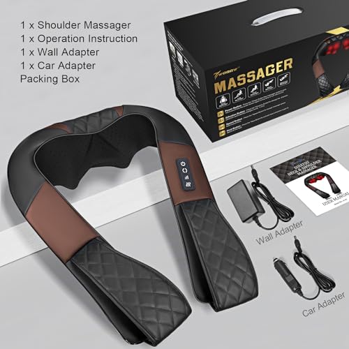 Neck Massager, Shiatsu Back Neck and Shoulder Massager with Heat