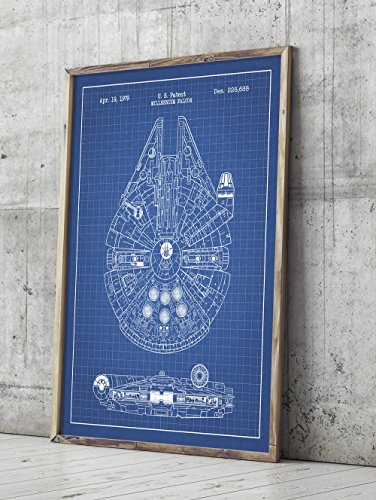 Star Wars Millennium Falcon Patent Art Poster