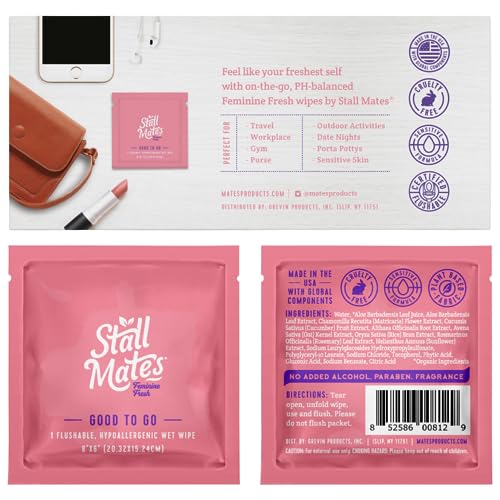 Flushable Feminine Wipes - Travel Friendly