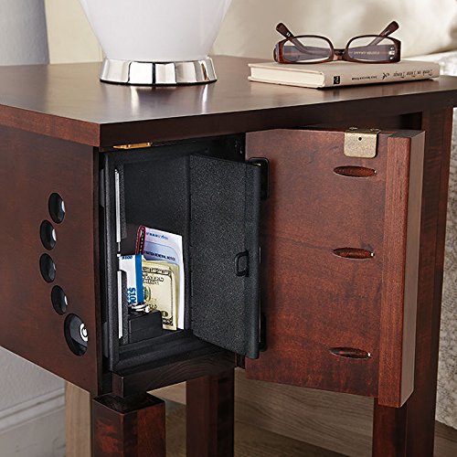 Home Defense Night Stand with Hidden Firearm Safe